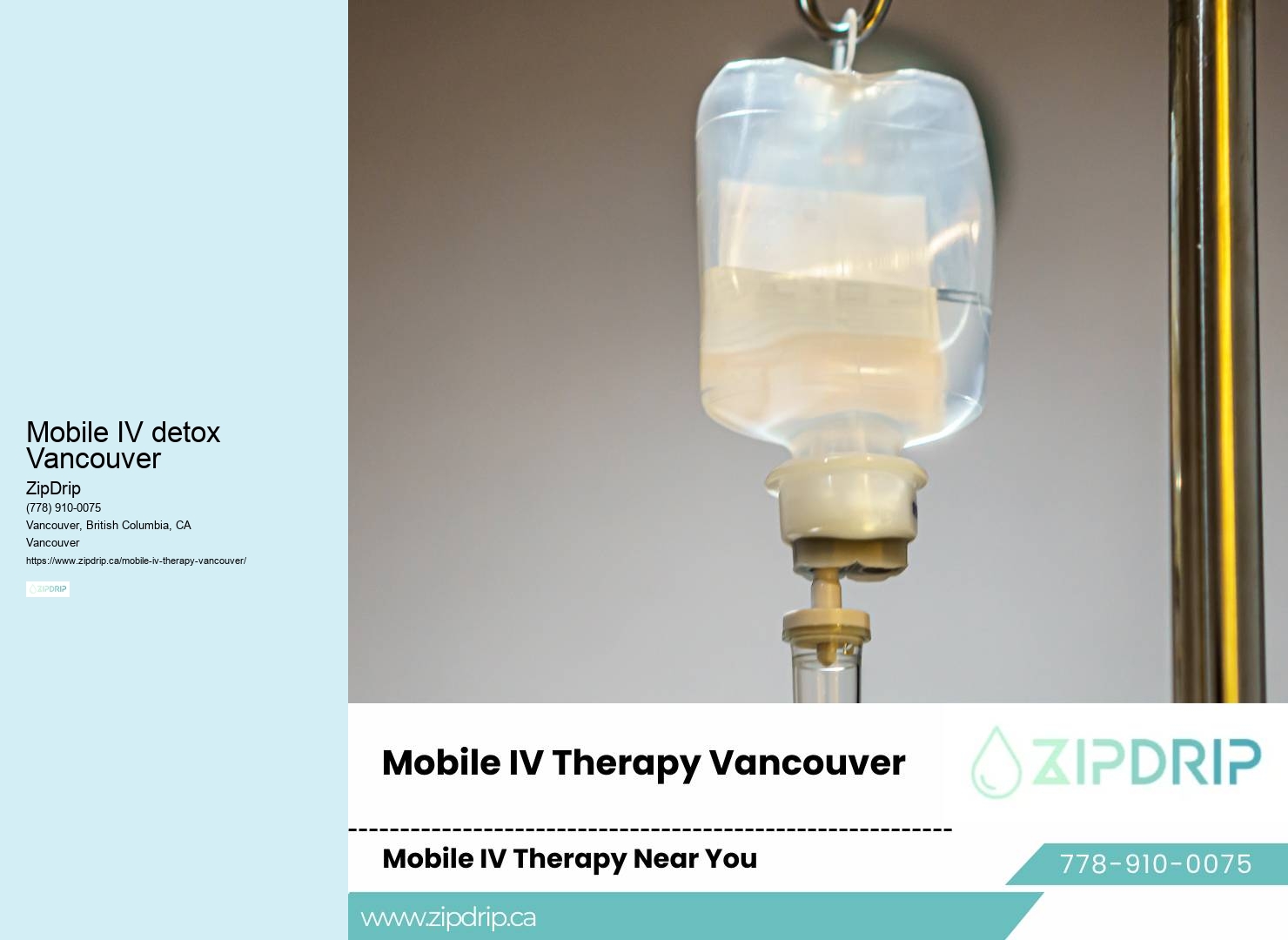 Mobile IV detox Vancouver mobile IV therapy professional care
