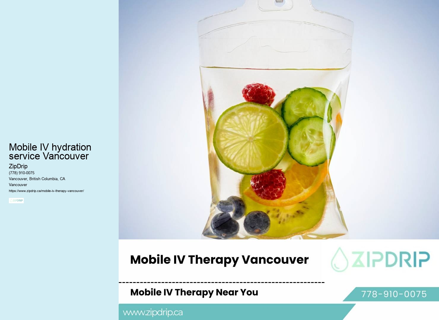 Mobile IV Therapy for Cold and Flu Mobile IV hydration service Vancouver