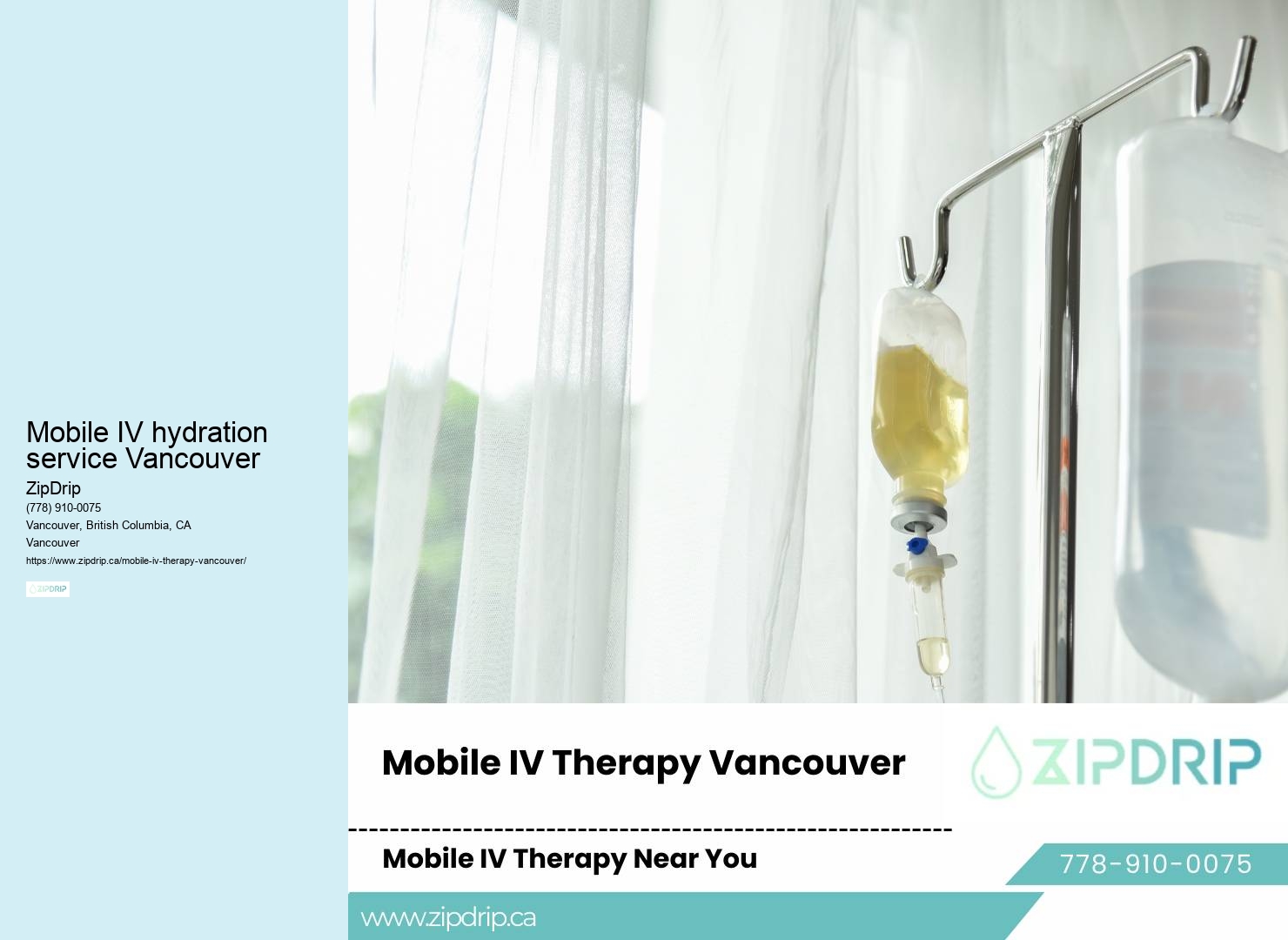 Mobile IV hydration service Vancouver mobile IV therapy services near me