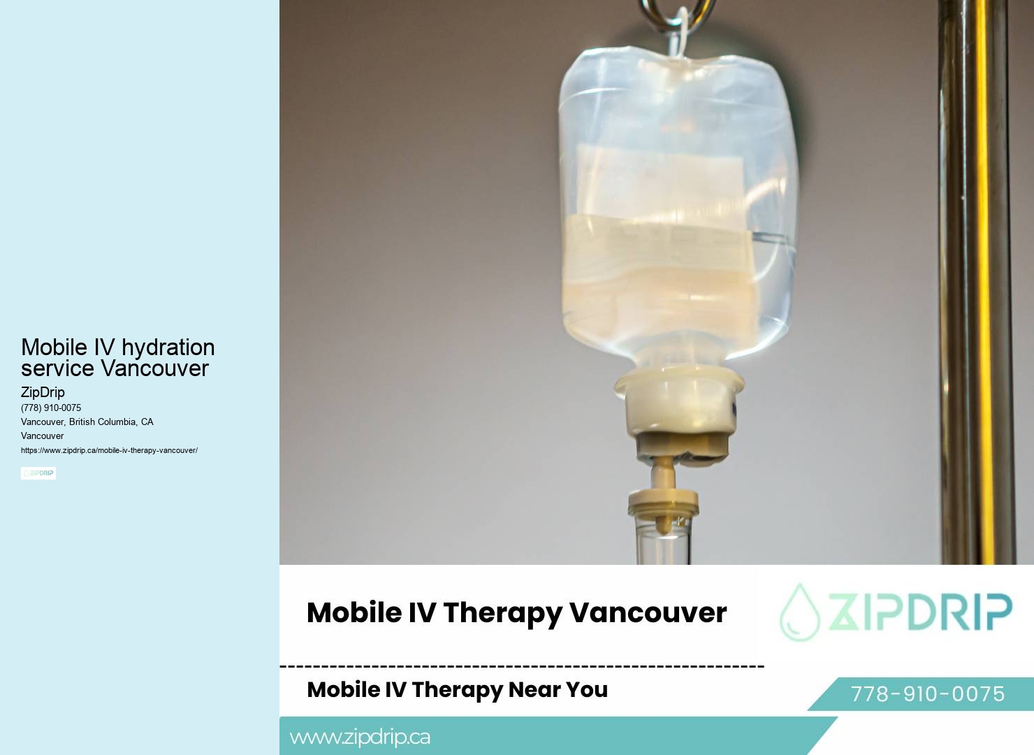 Mobile IV therapy for hangover relief Mobile IV hydration service Vancouver