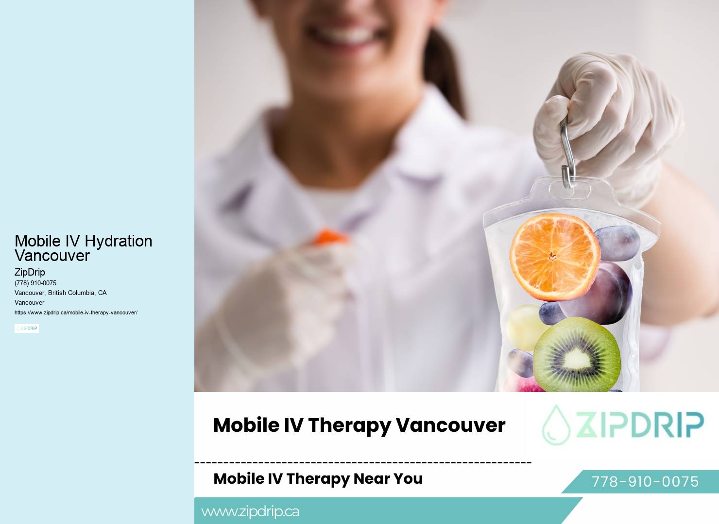 Best Mobile IV Treatment Mobile IV Hydration Vancouver