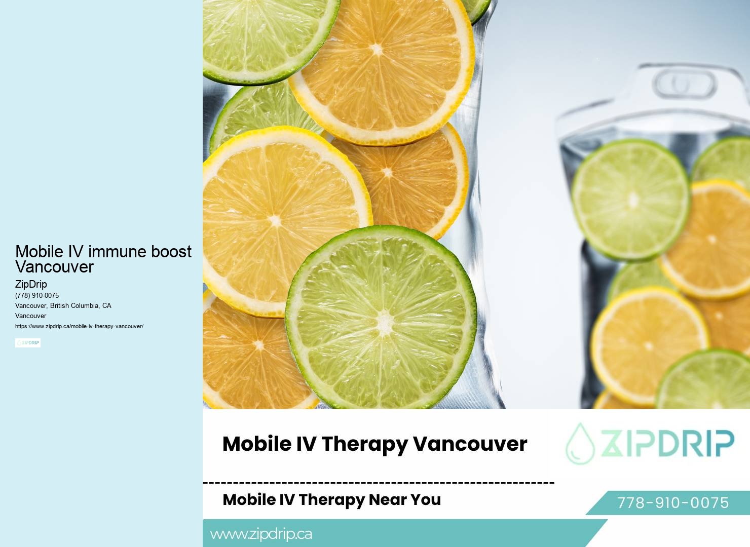 Mobile IV therapy for nutrient deficiencies Mobile IV immune boost Vancouver