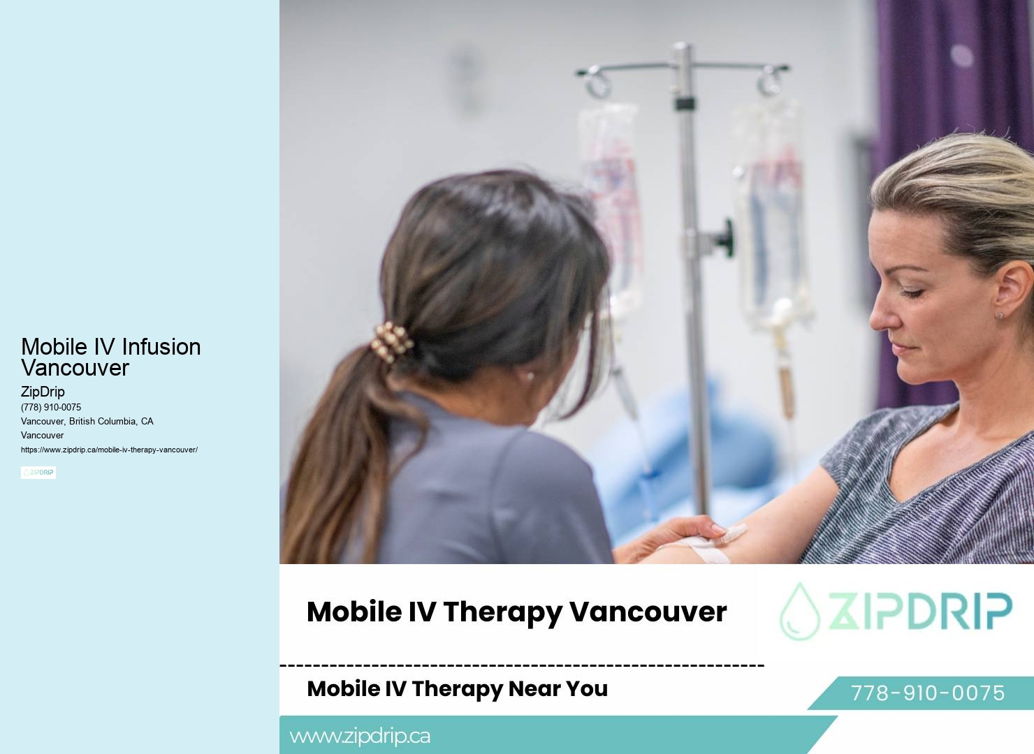Affordable mobile IV therapy Mobile IV Infusion Vancouver