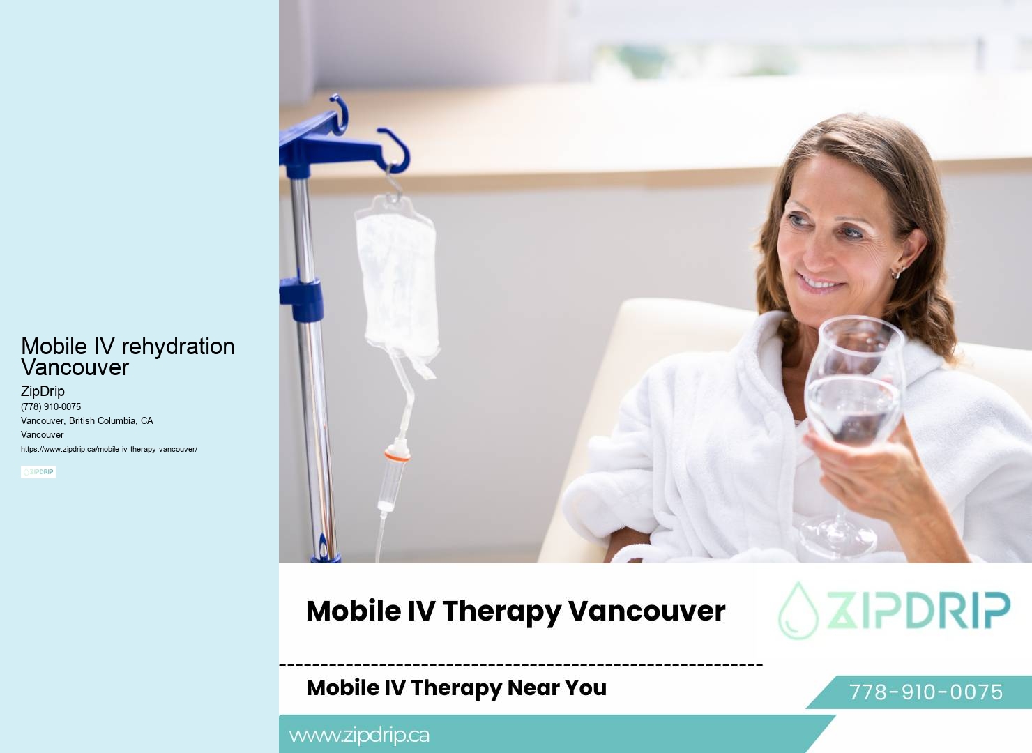 Mobile IV rehydration Vancouver mobile IV therapy for health optimization