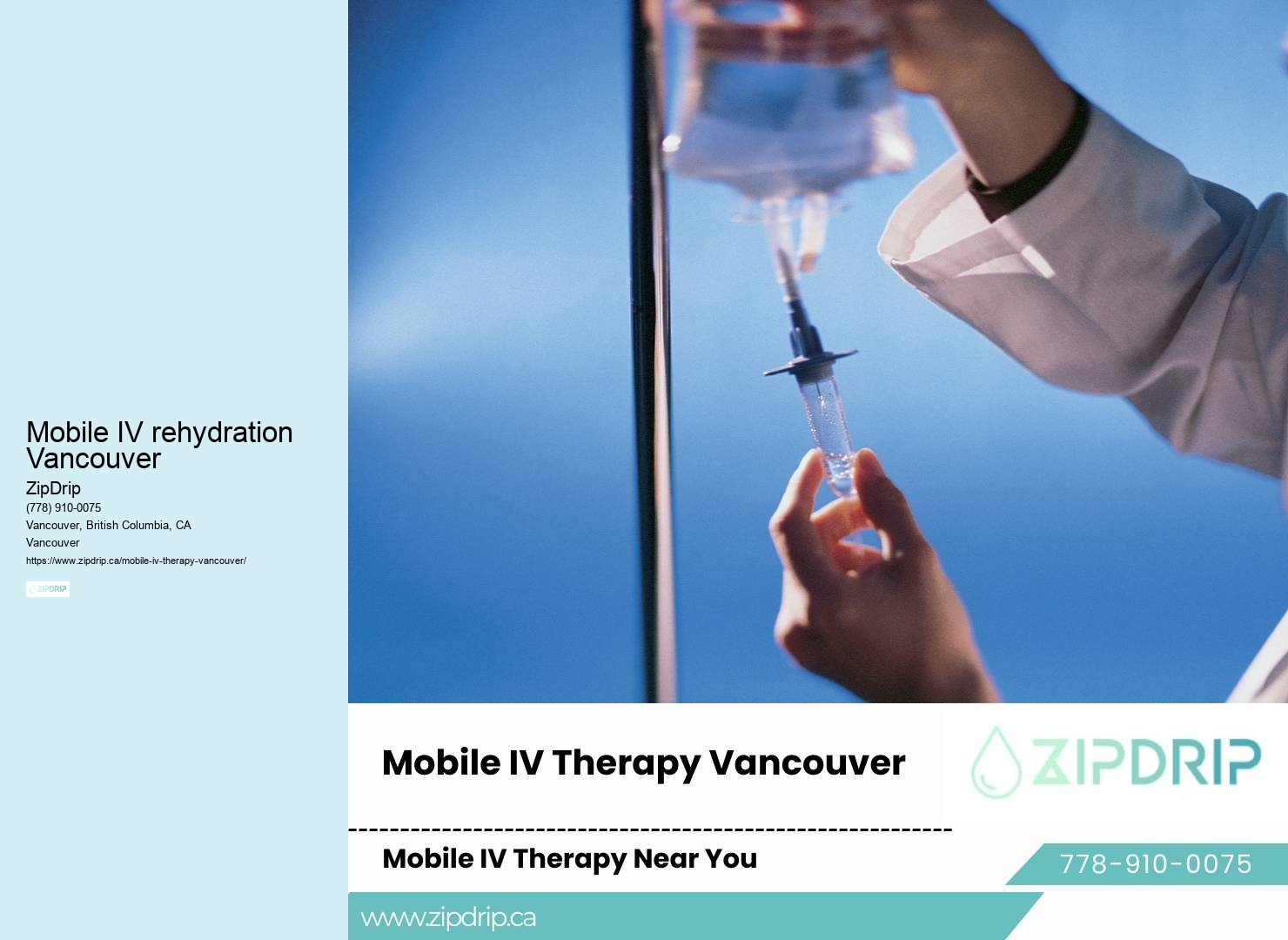 Mobile IV therapy near Mobile IV rehydration Vancouver airport