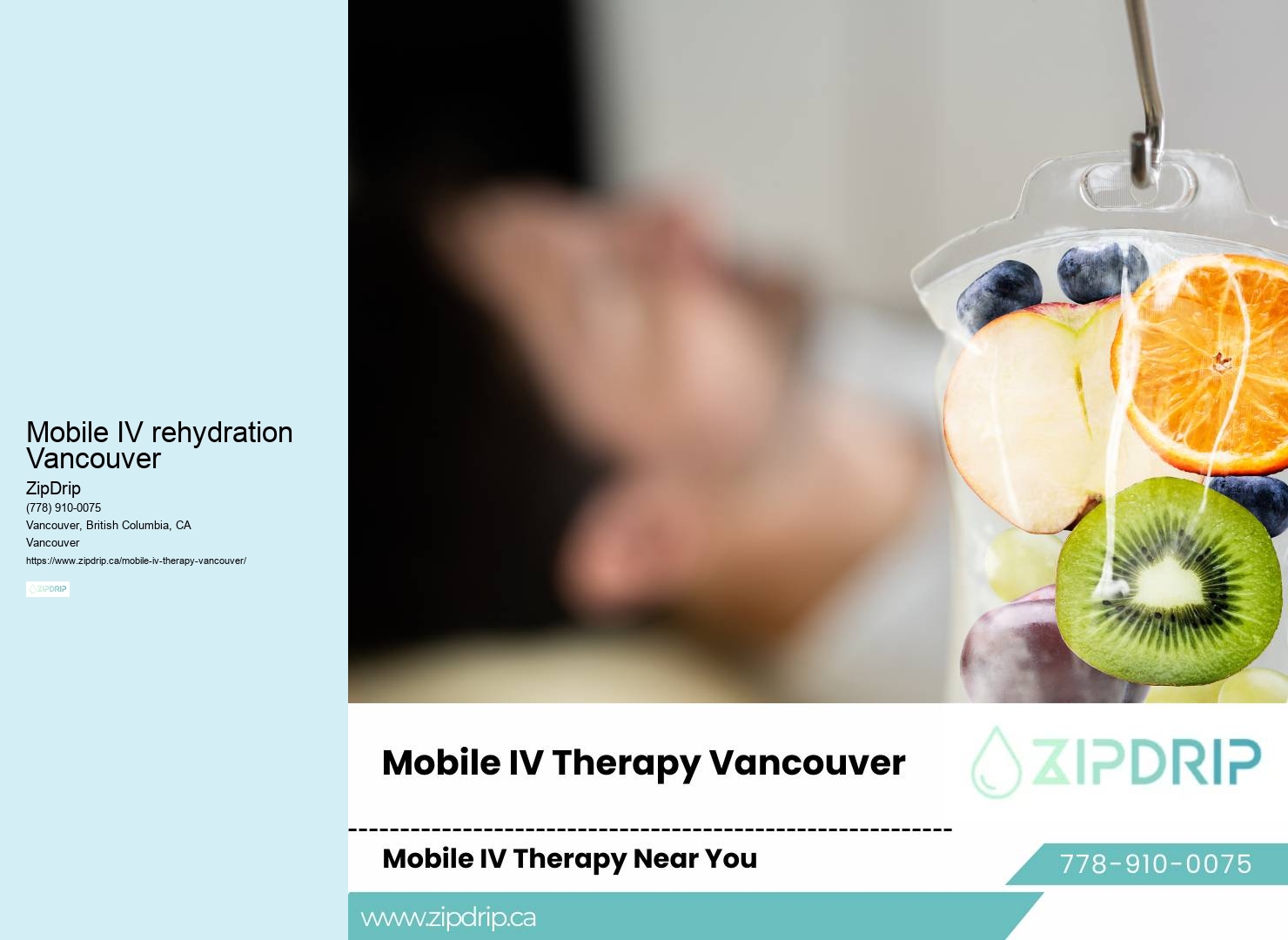 Mobile IV for seasonal allergies Mobile IV rehydration Vancouver