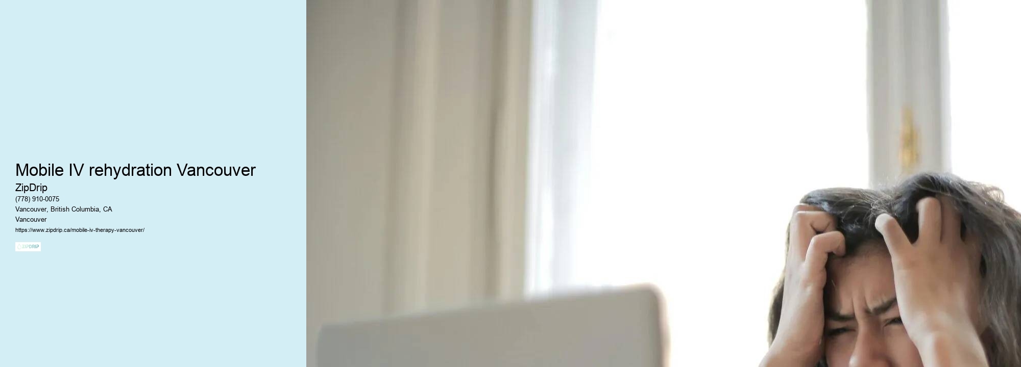 In-home IV therapy Mobile IV rehydration Vancouver prices
