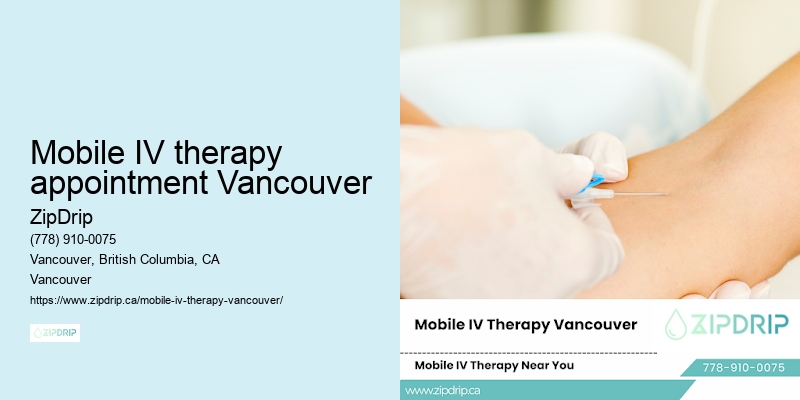 Mobile IV therapy appointment Vancouver