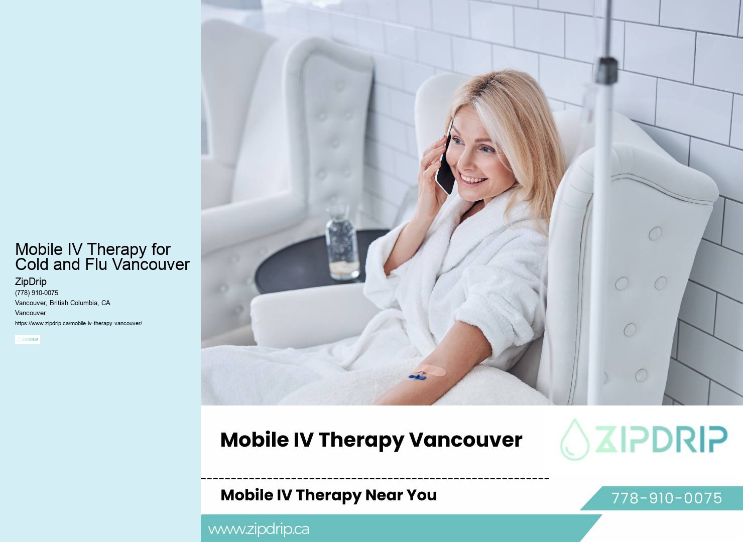 Mobile IV Therapy for Cold and Flu Vancouver mobile IV drip therapy