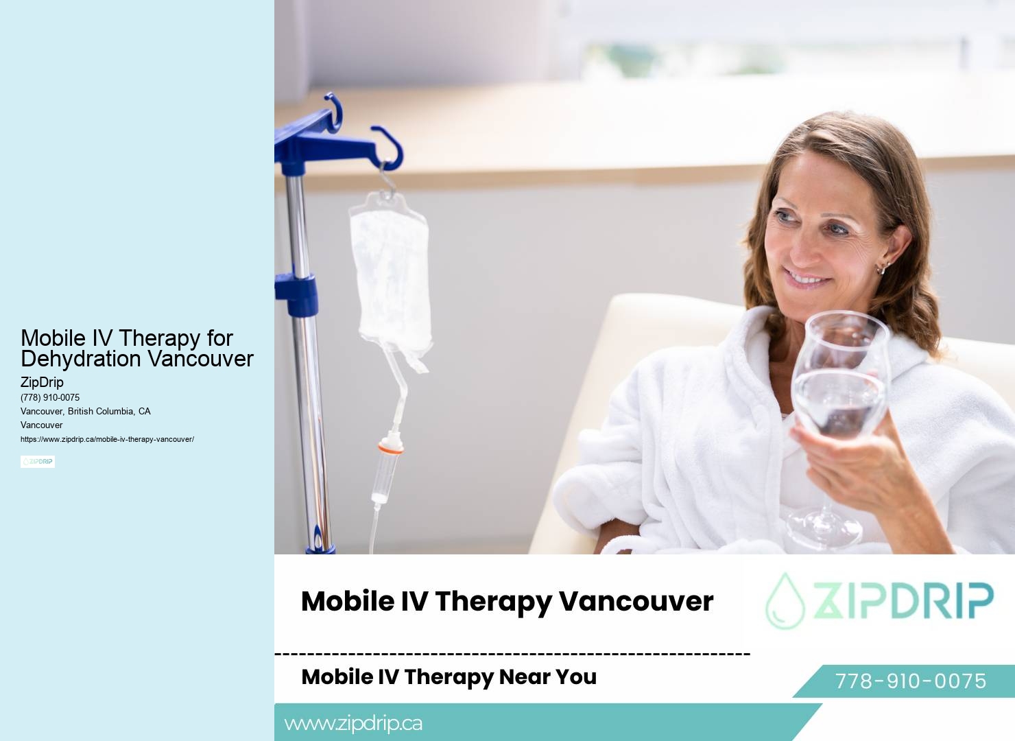 Best mobile IV therapy Mobile IV Therapy for Dehydration Vancouver
