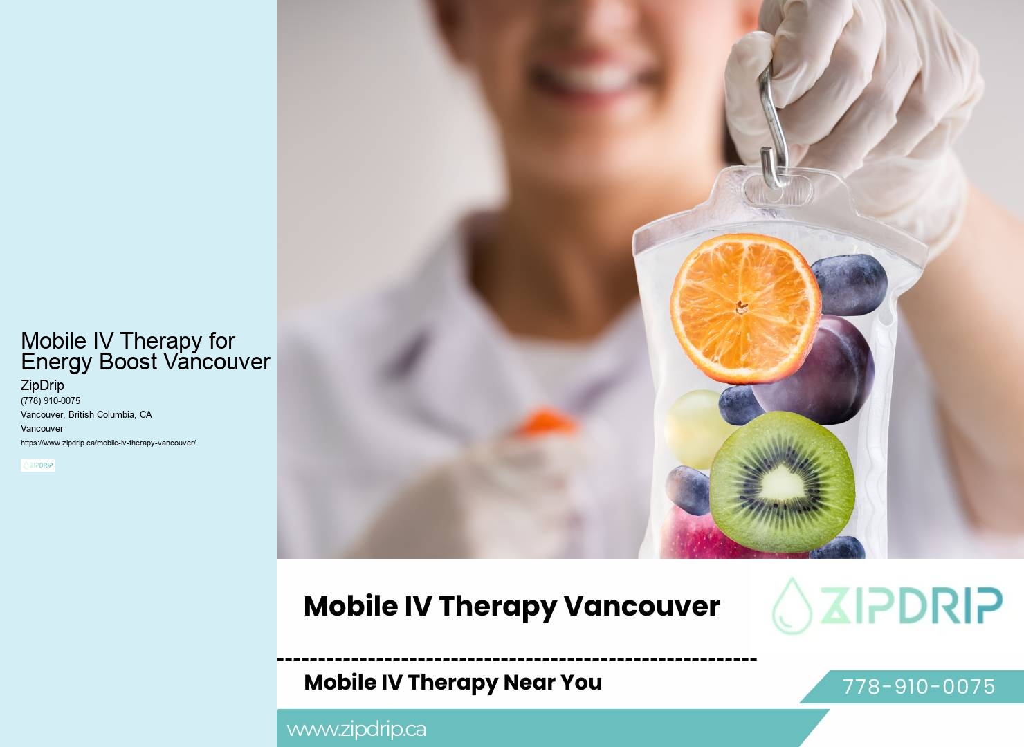 Mobile IV therapy for quick recovery Mobile IV Therapy for Energy Boost Vancouver