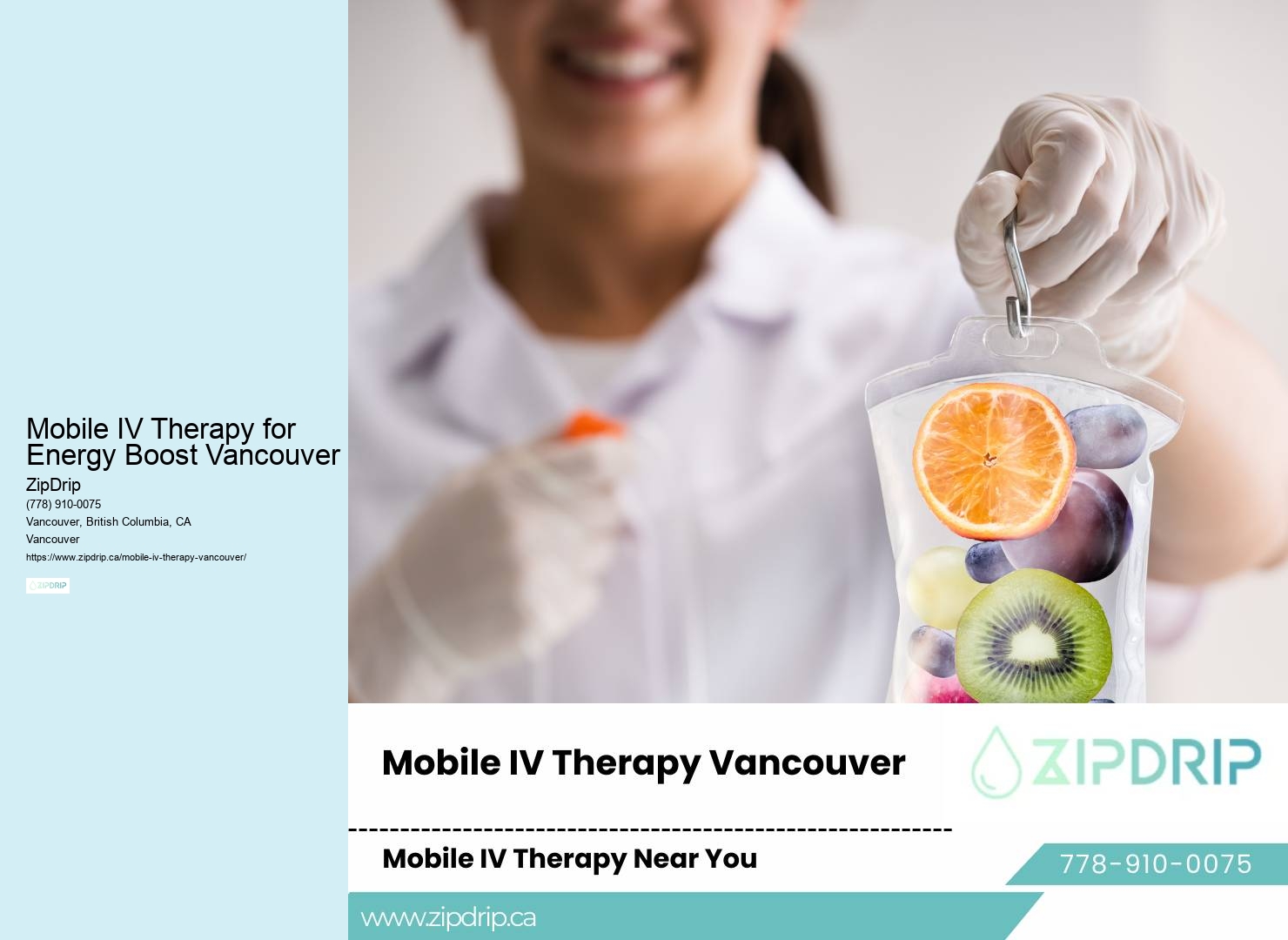 Mobile IV Therapy for Energy Boost Vancouver Mobile IV Treatment