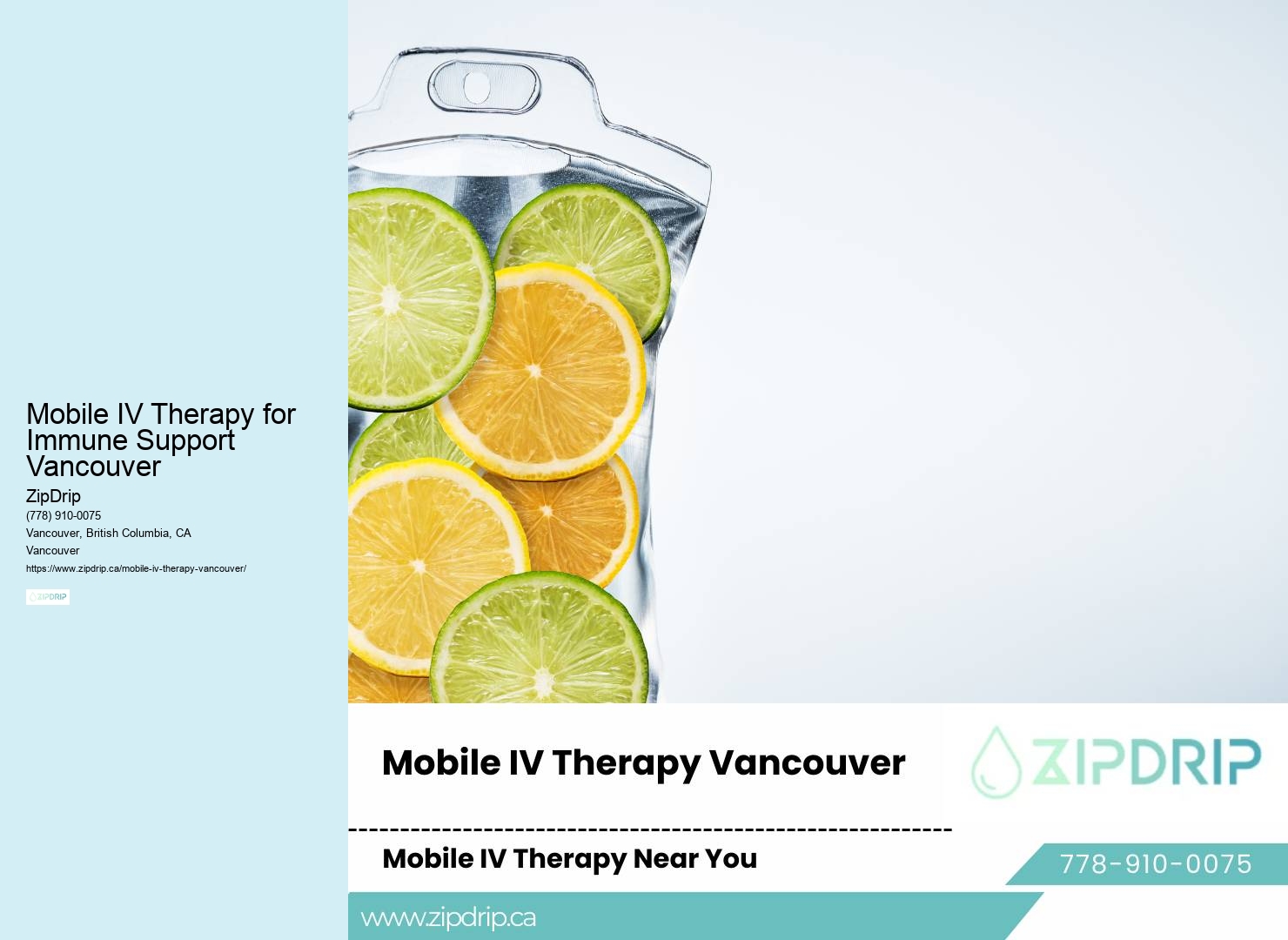 Mobile IV Therapy for Immune Support Vancouver mobile IV therapy companies