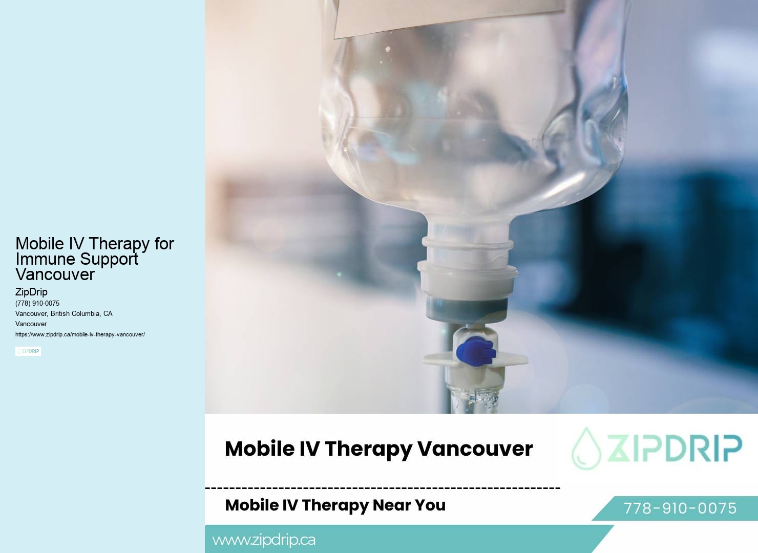 Mobile IV therapy solutions Mobile IV Therapy for Immune Support Vancouver