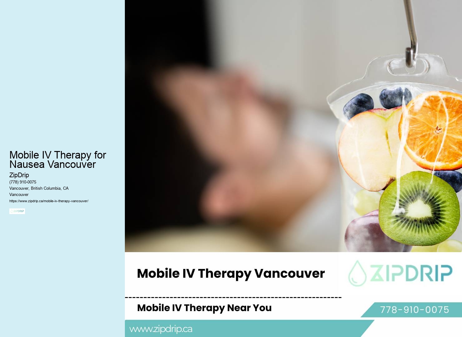 Mobile IV for immune system support Mobile IV Therapy for Nausea Vancouver