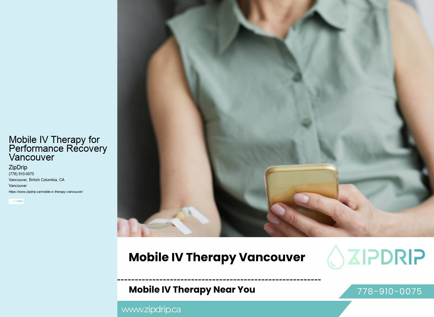 Mobile IV therapy clinics Mobile IV Therapy for Performance Recovery Vancouver