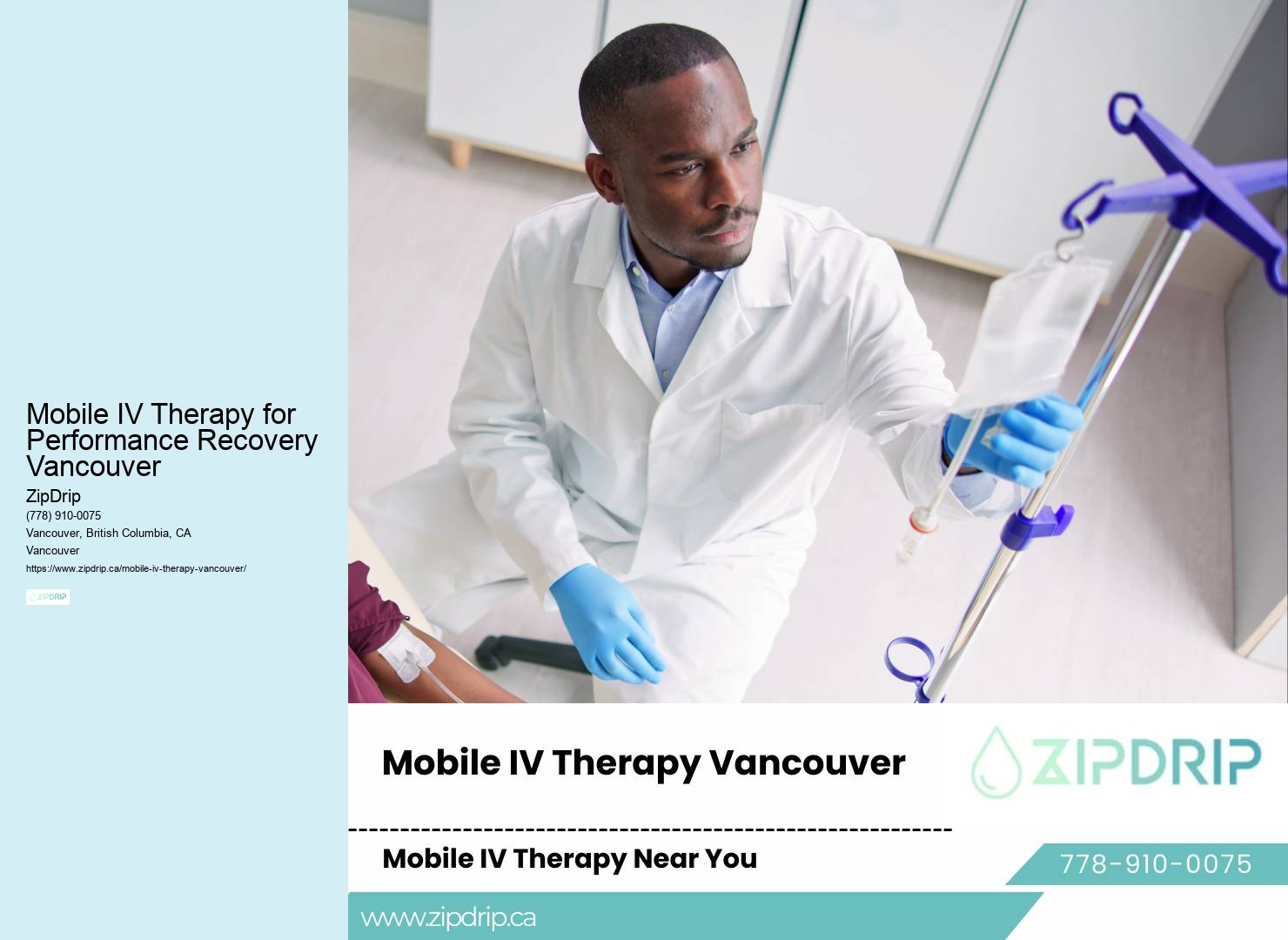 Mobile IV Therapy for Performance Recovery Vancouver IV hydration at home