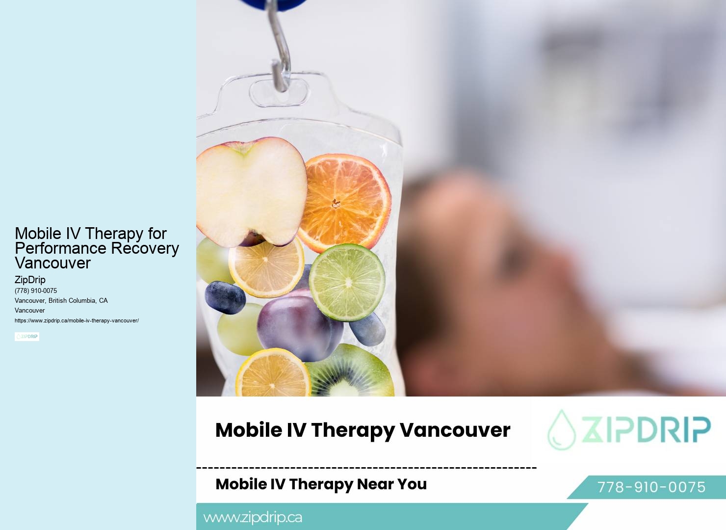 IV hydration for skin rejuvenation Mobile IV Therapy for Performance Recovery Vancouver