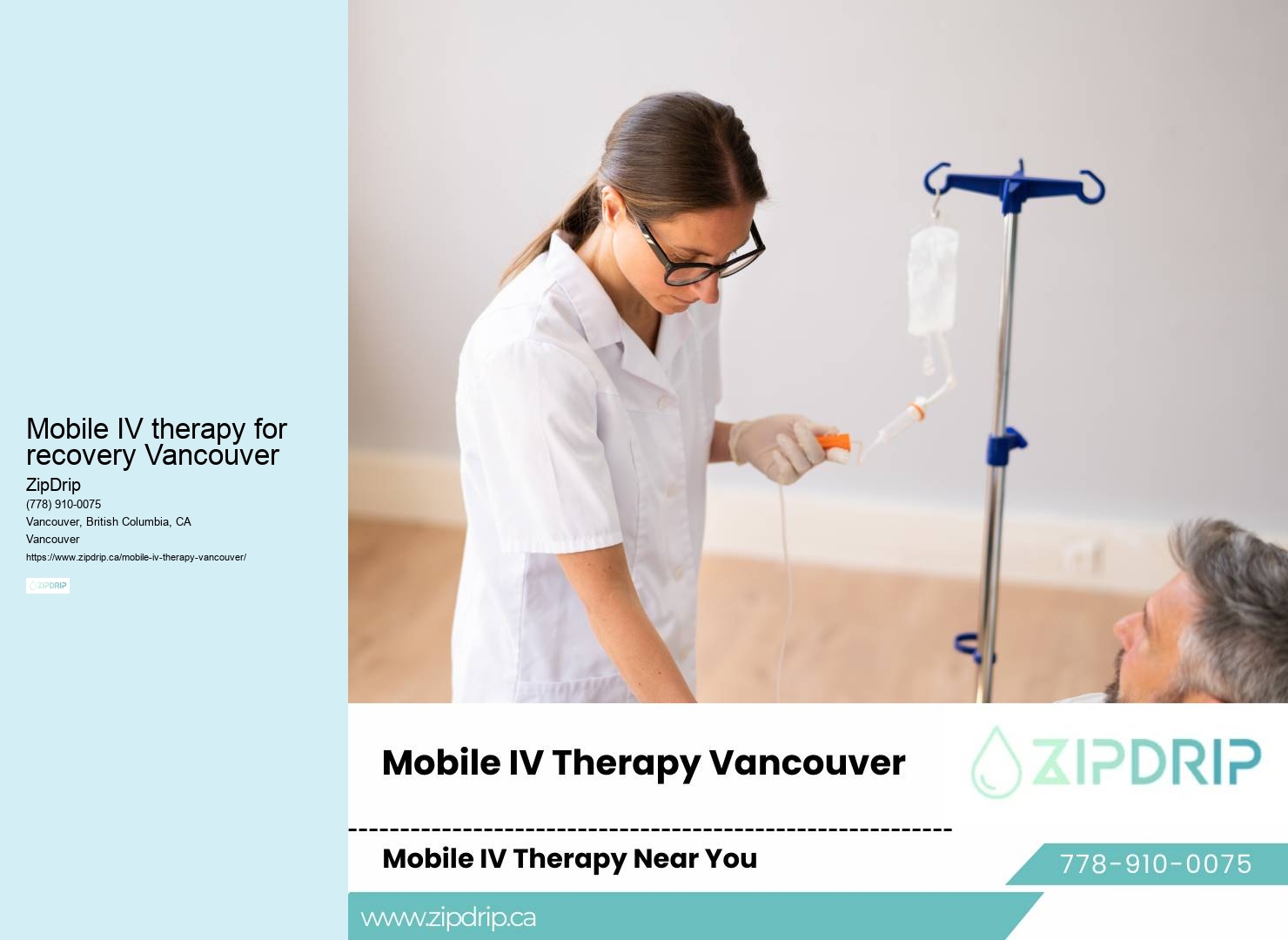 Mobile IV therapy services Mobile IV therapy for recovery Vancouver reviews