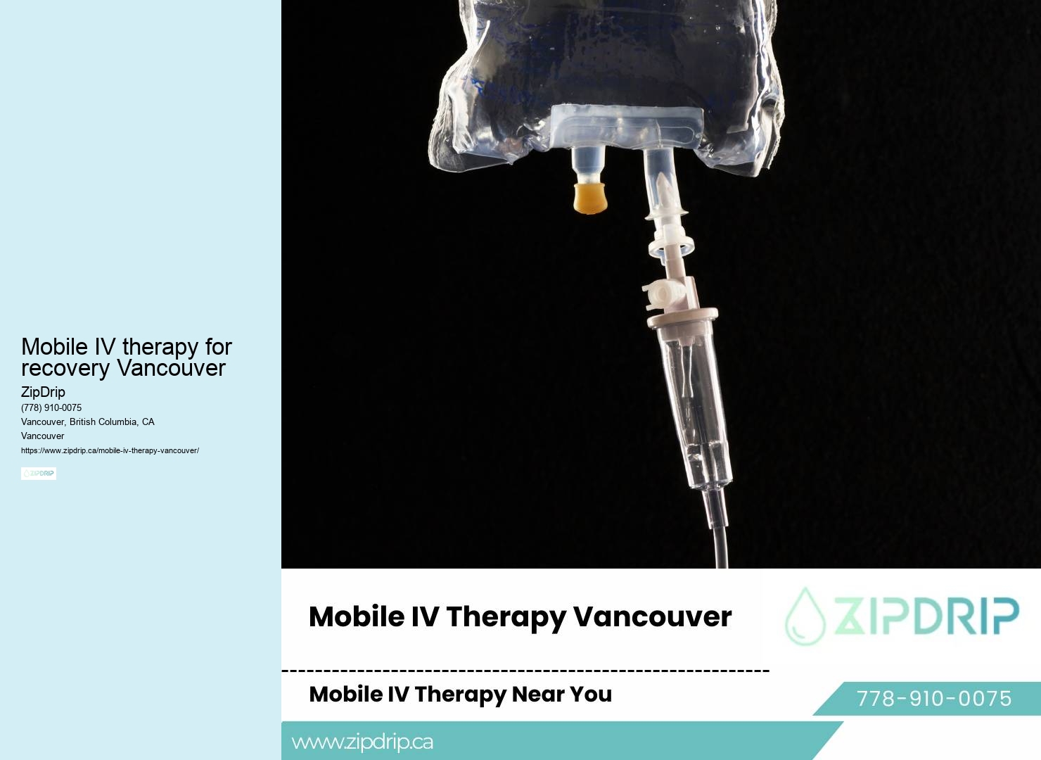 IV hydration for wellness Mobile IV therapy for recovery Vancouver