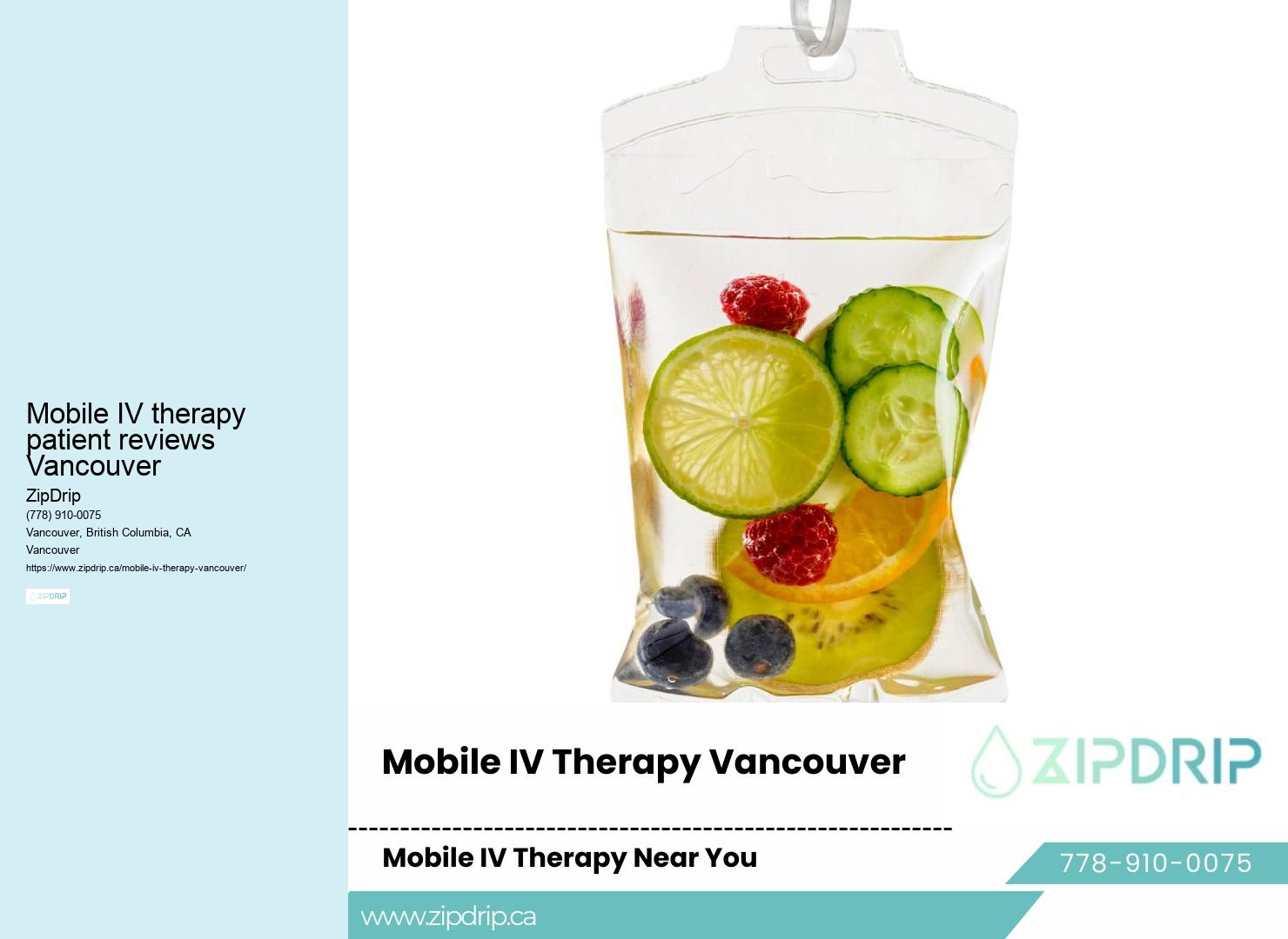 Mobile IV therapy patient reviews Vancouver mobile IV therapy for rejuvenation
