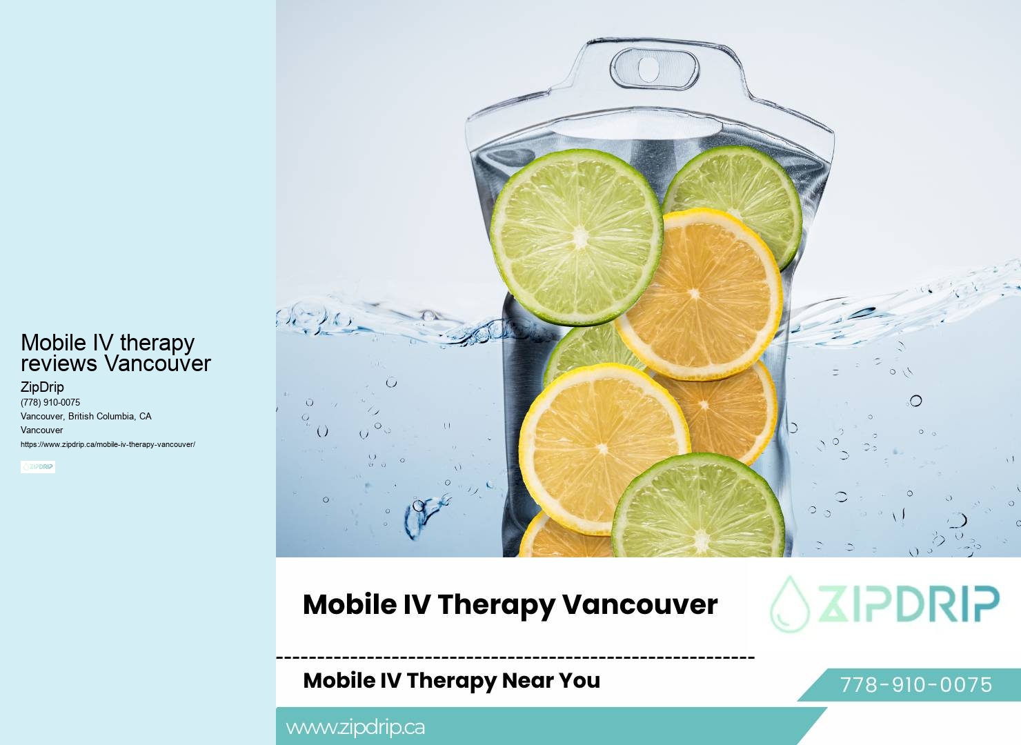 Mobile IV Therapy for Detox Mobile IV therapy reviews Vancouver