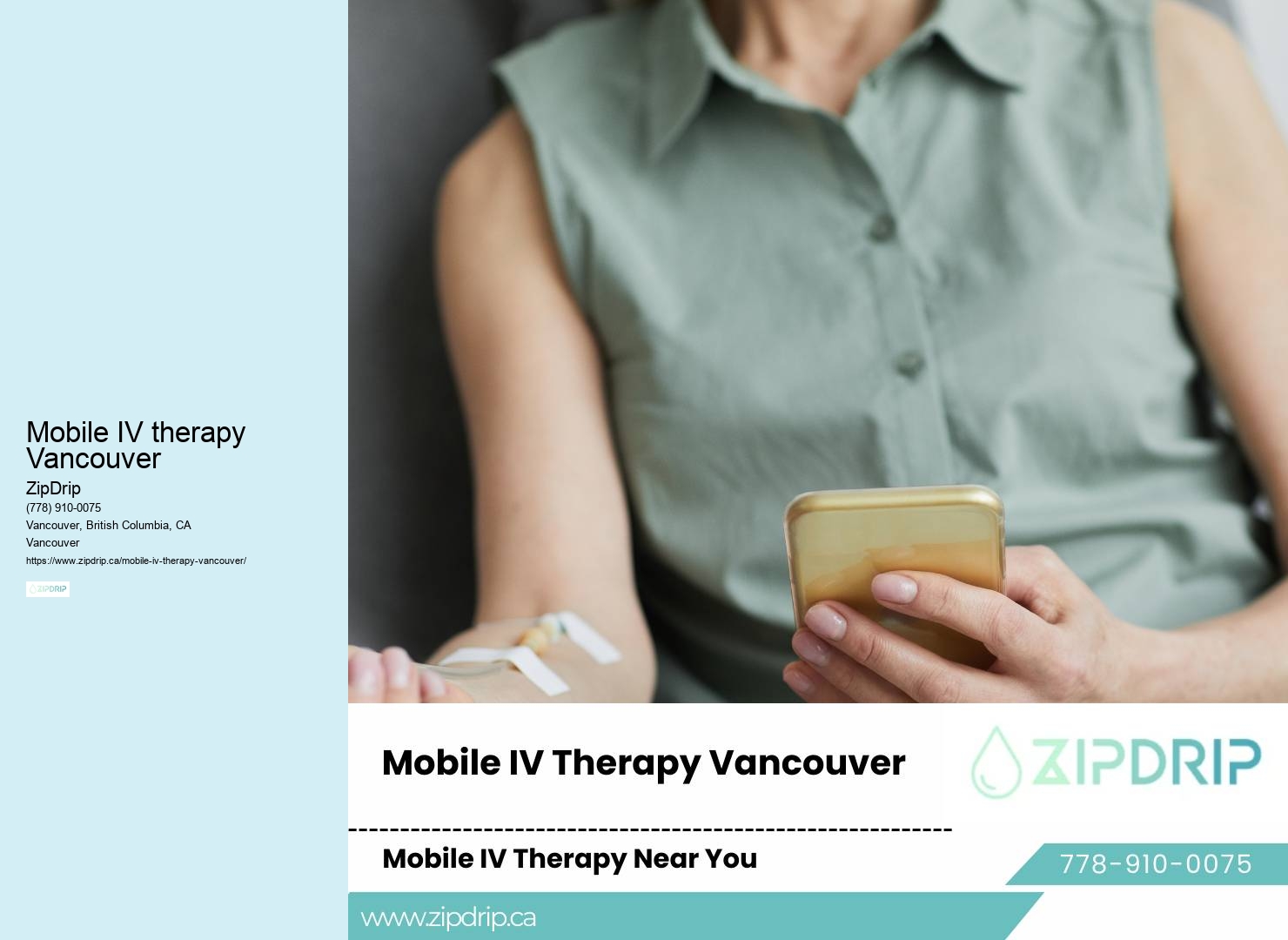 Mobile IV therapy Vancouver mobile IV therapy for hydration and nutrients