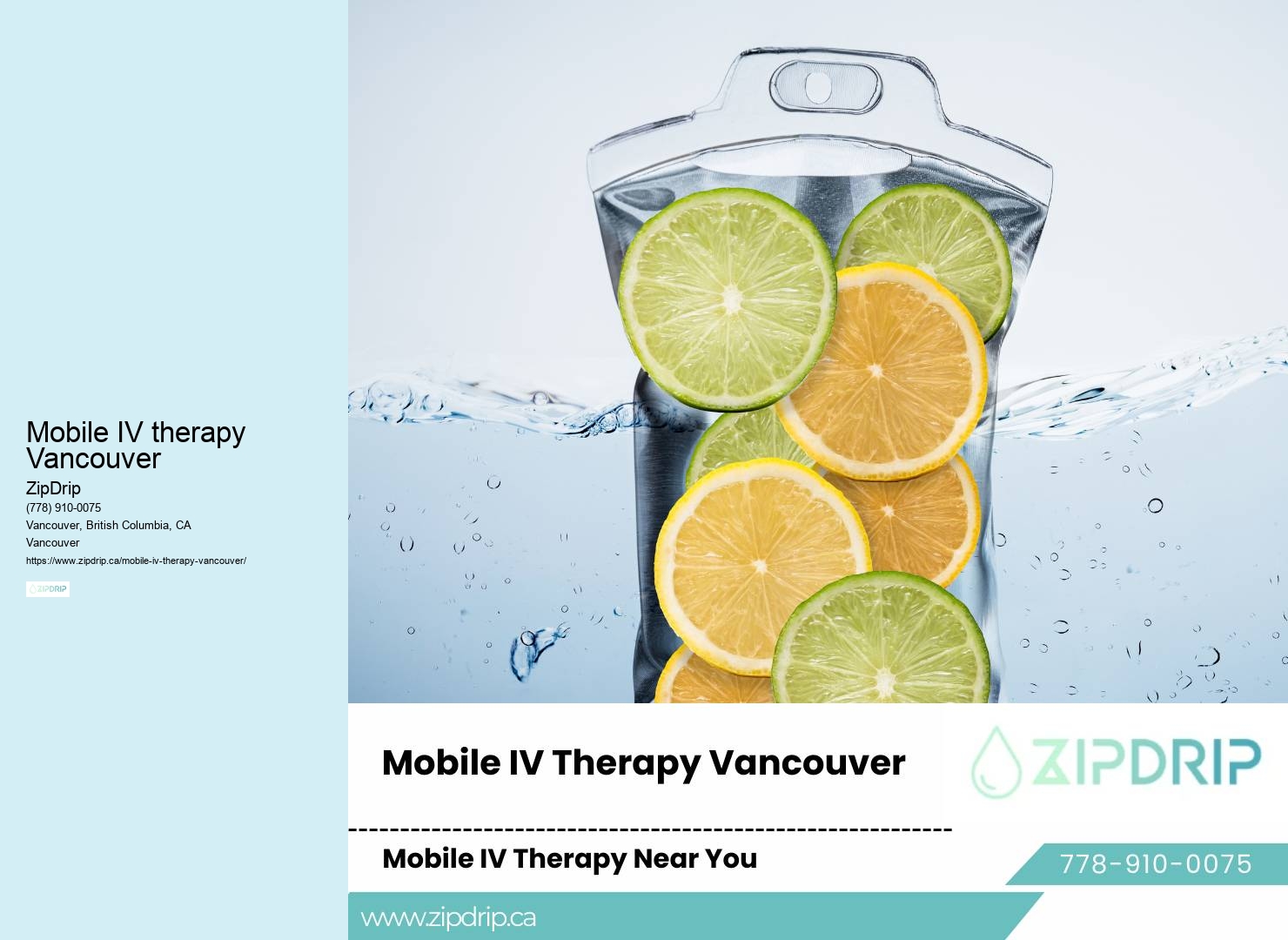 Mobile IV therapy Vancouver mobile IV therapy benefits