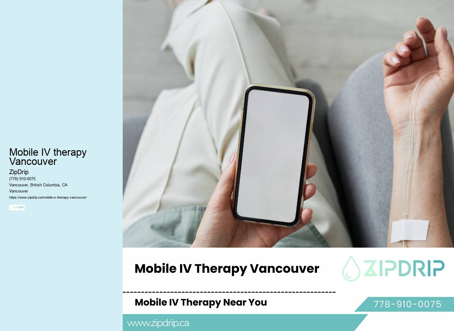Mobile IV therapy Vancouver mobile IV hydration solutions