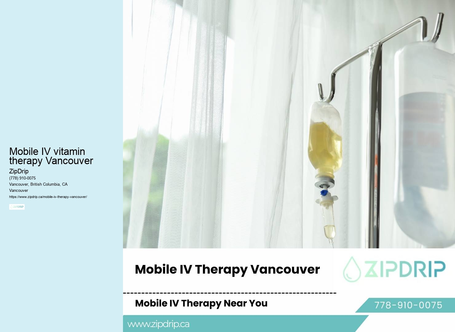 Mobile IV vitamin therapy Vancouver mobile IV therapy reviews and ratings