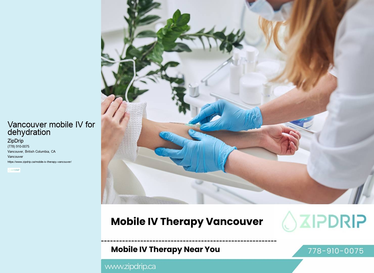 Vancouver mobile IV for dehydration mobile IV therapy promotions