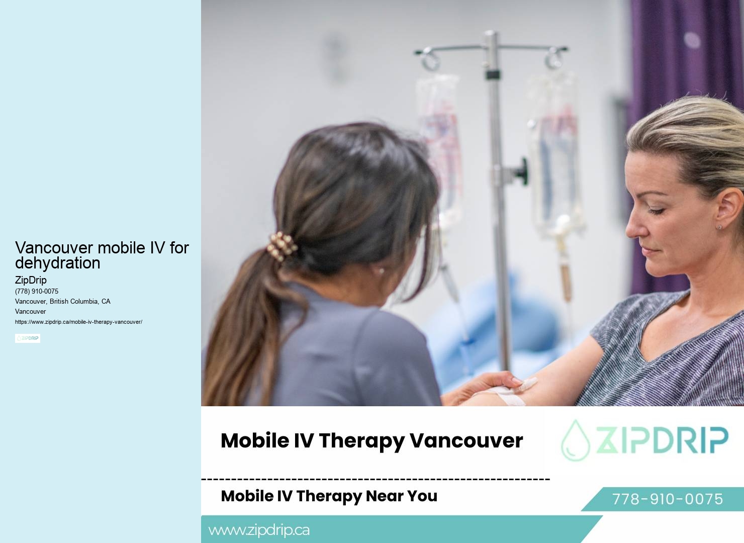 IV hydration for flu recovery Vancouver mobile IV for dehydration