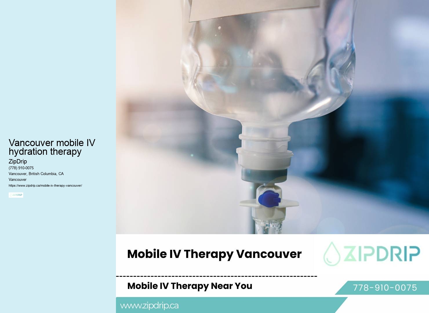 Mobile IV therapy for energy Vancouver mobile IV hydration therapy