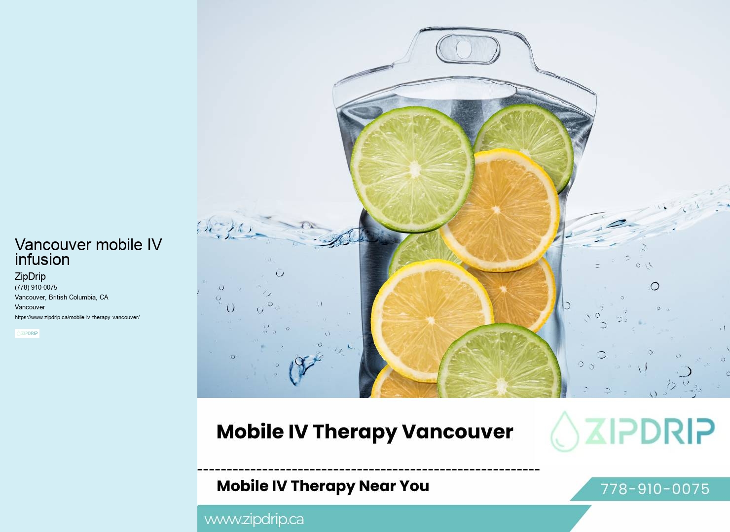 Vancouver mobile IV infusion mobile IV therapy for travel