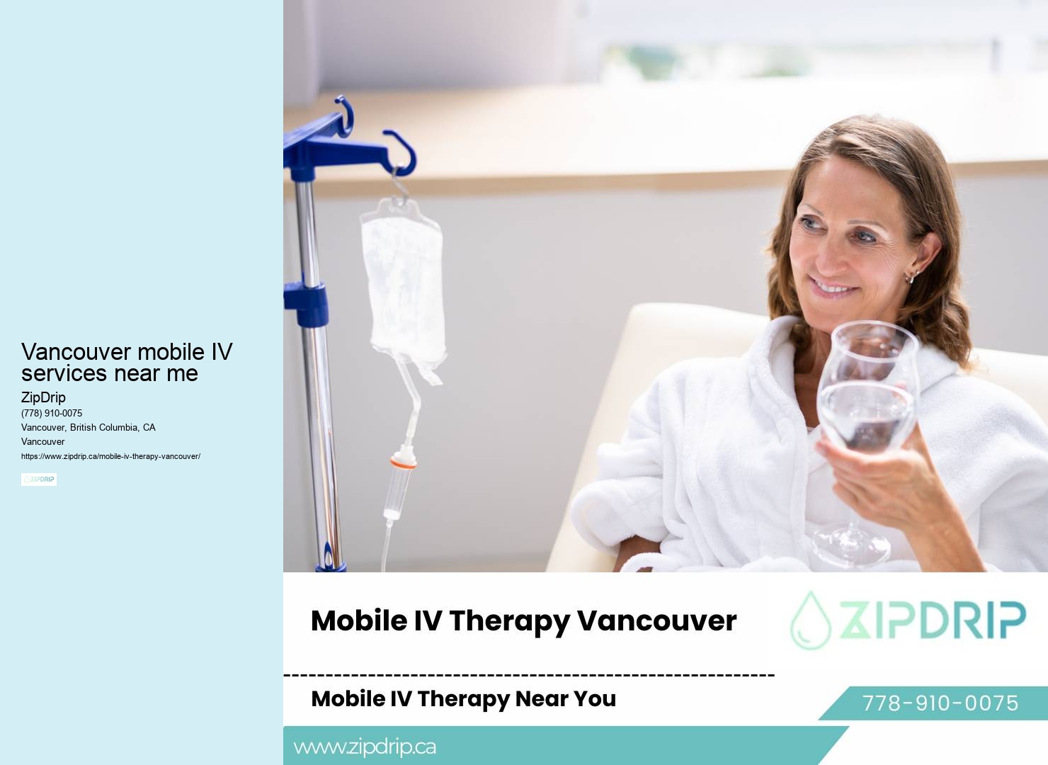 Vancouver mobile IV services near me mobile IV therapy costs