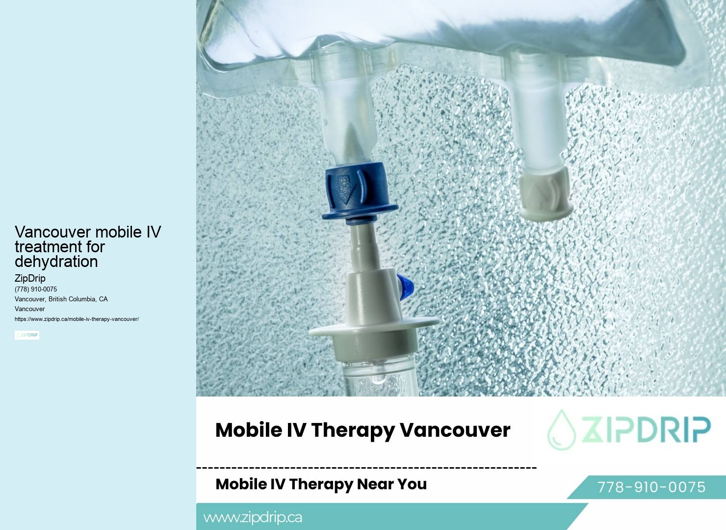 Mobile IV therapy for stress Vancouver mobile IV treatment for dehydration
