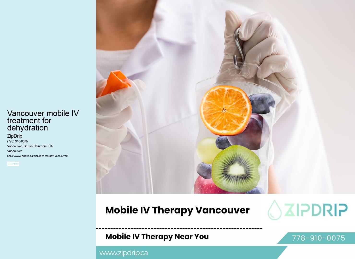 Vancouver mobile IV treatment for dehydration mobile IV therapy and wellness programs