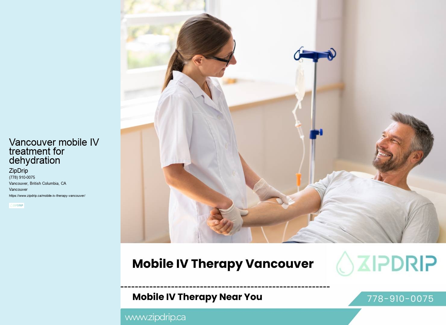 Mobile IV Therapy for Jet Lag Vancouver mobile IV treatment for dehydration