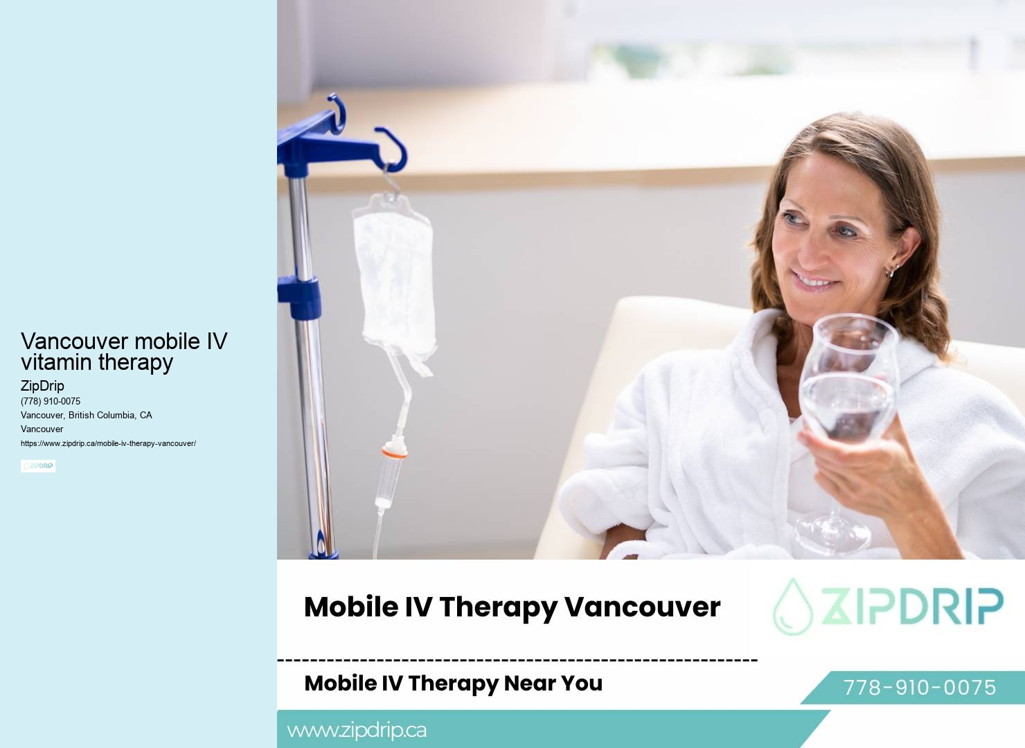 Best mobile IV infusion services Vancouver mobile IV vitamin therapy